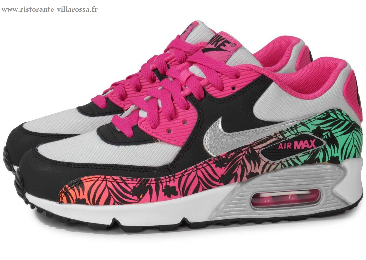 air max rose et noir femme