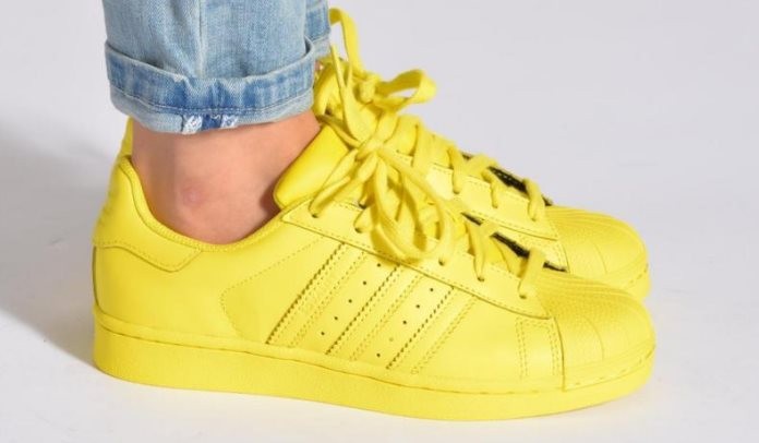 superstar metal toe enfant jaune